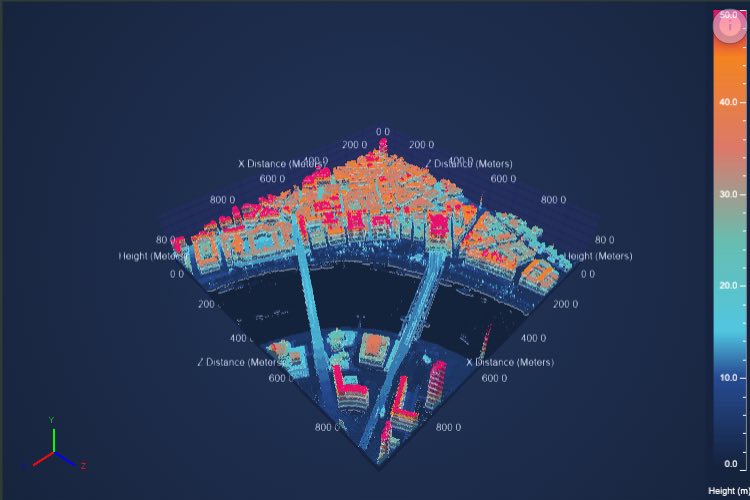 LiDAR 3D Point Cloud of Geospatial Data | SciChart.js Demo